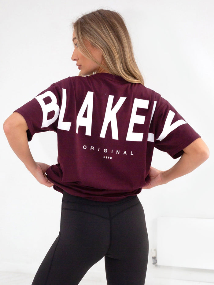 Isabel Oversized T-Shirt - Burgundy