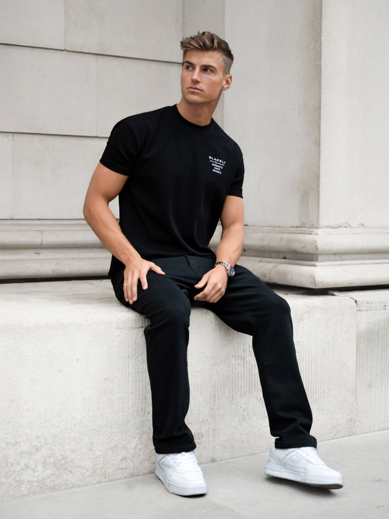 Monaco Relaxed T-Shirt - Black