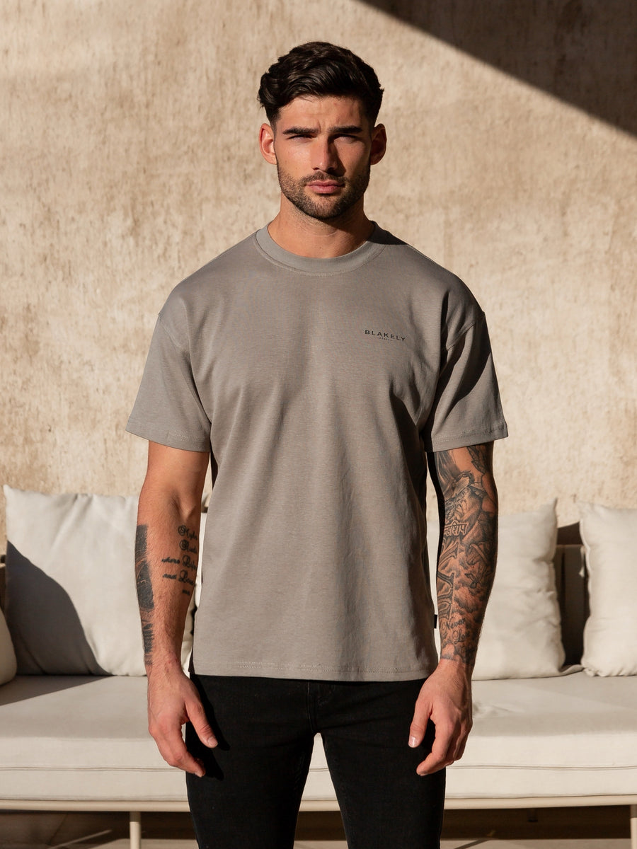Reseau Relaxed T-Shirt - Stone Grey