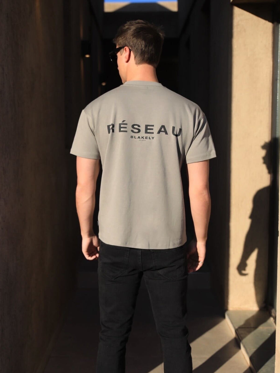 Reseau Relaxed T-Shirt - Stone Grey
