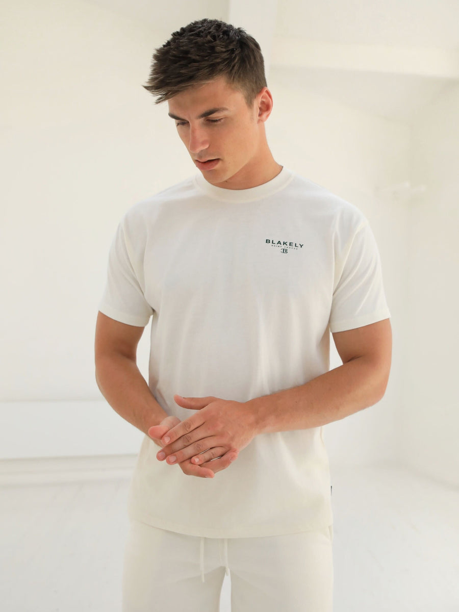 Riviera Initial Relaxed T-Shirt - Ivory