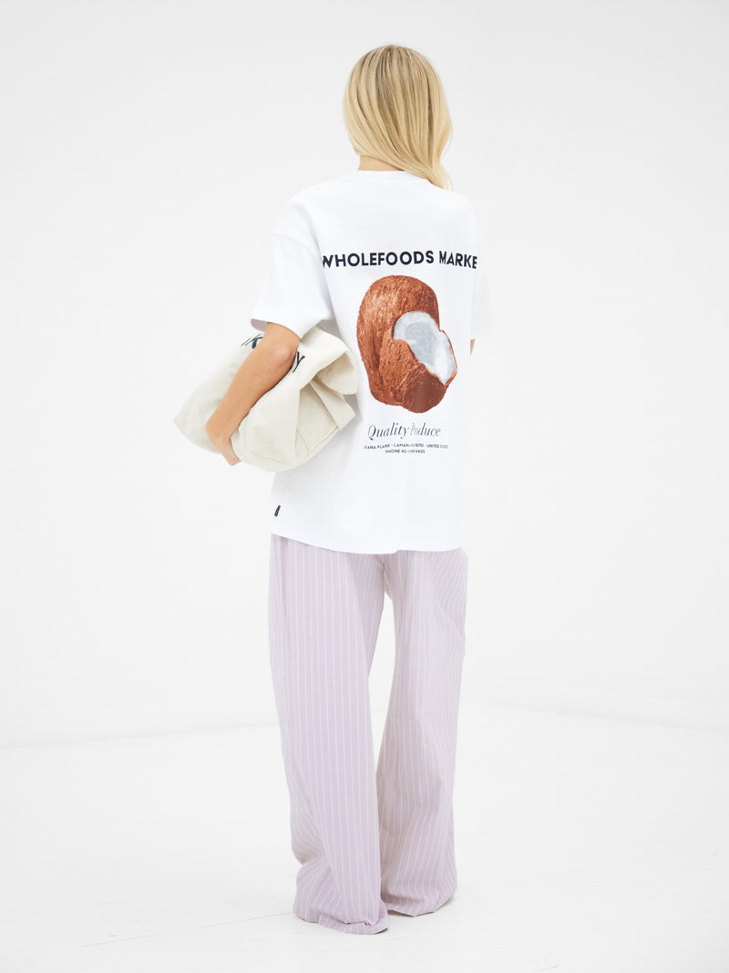 coconut palm tshirt womens Buy Blakely Womens White Connie Coconut Oversized T-Shirt