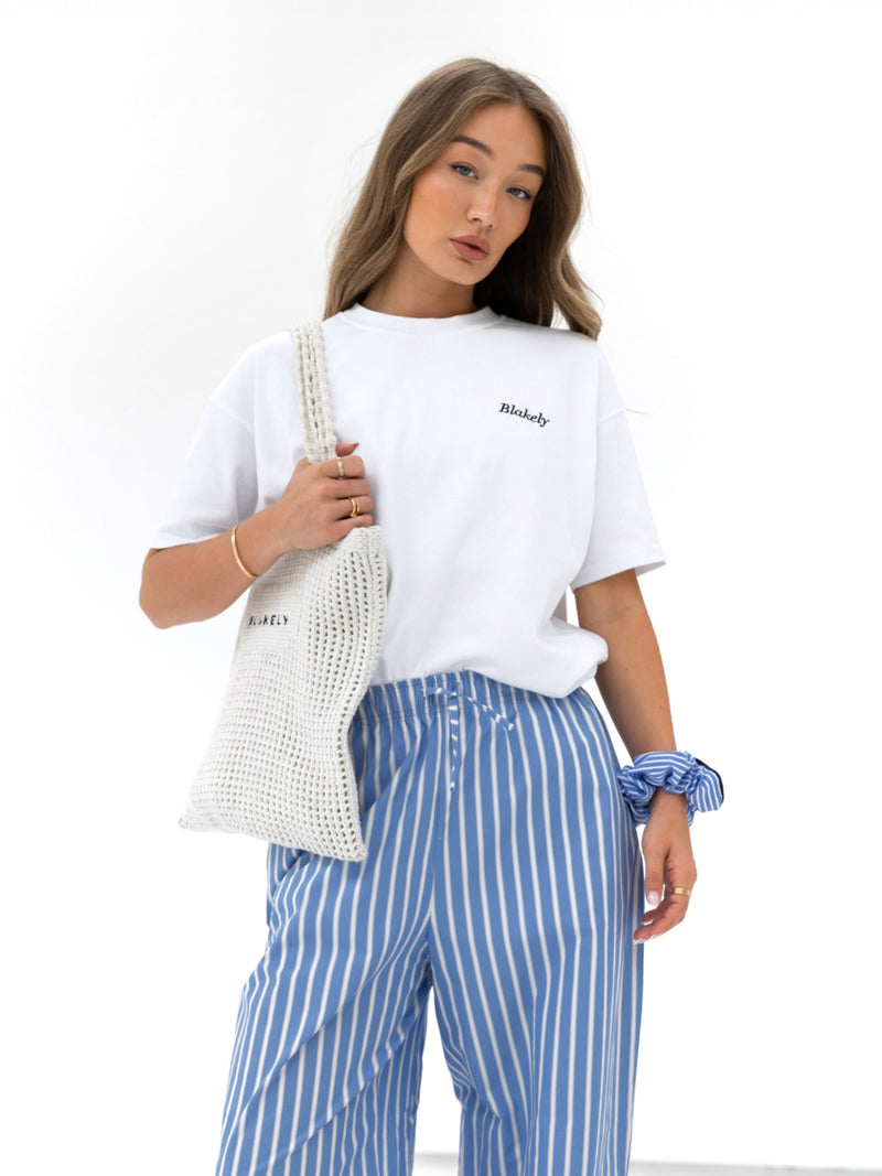 Lia Lemon Oversized T-Shirt - White