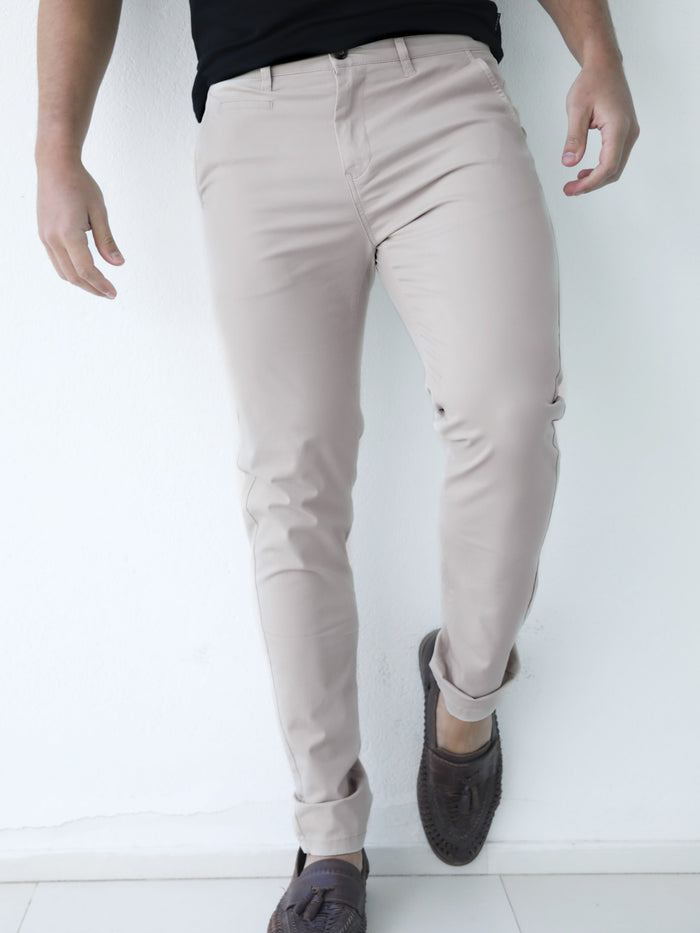 Sloane Slim Fit Tailored Chinos - Sand