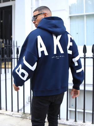 Idris Oversized Hoodie - Navy Blue