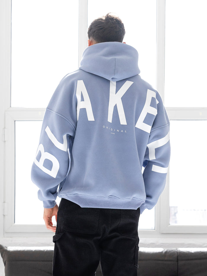 Idris Oversized Hoodie - Cloudy Blue
