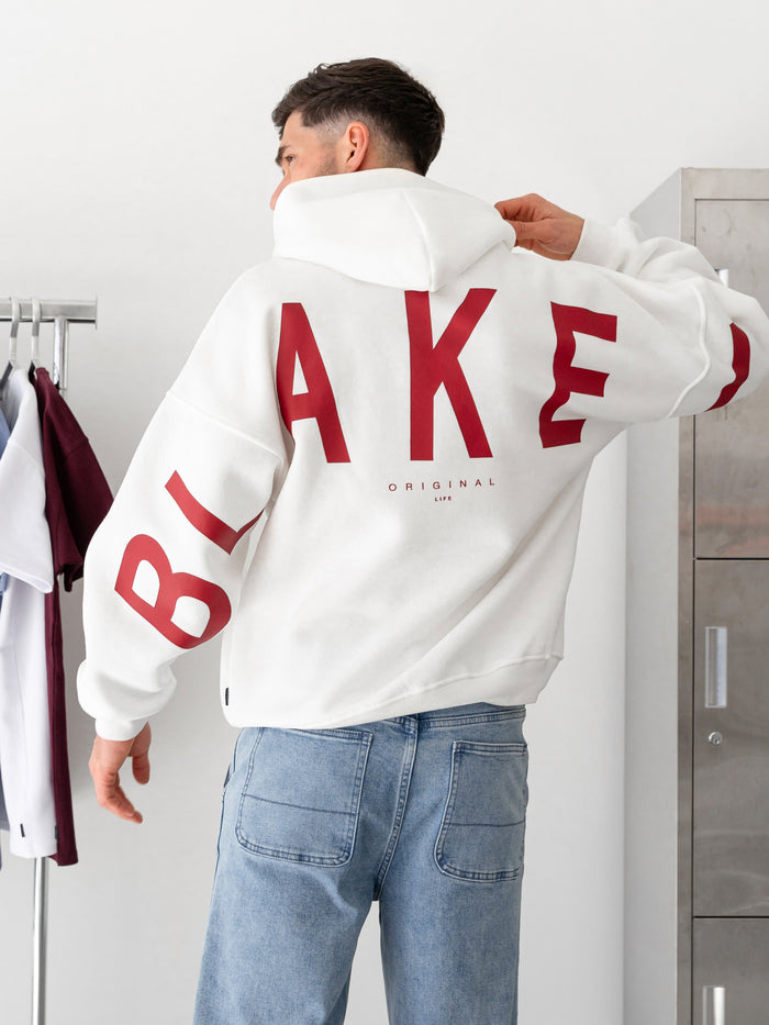 Idris Oversized Hoodie - Flat White