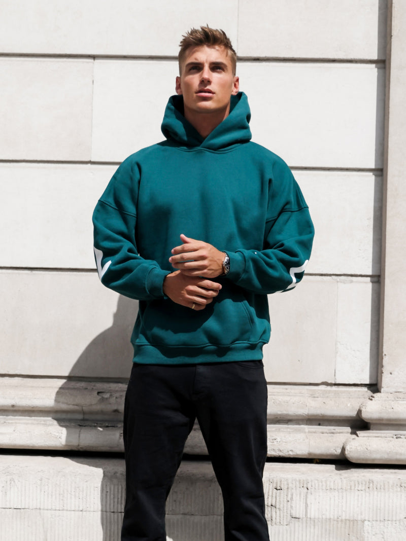 Idris Oversized Hoodie - Deep Green