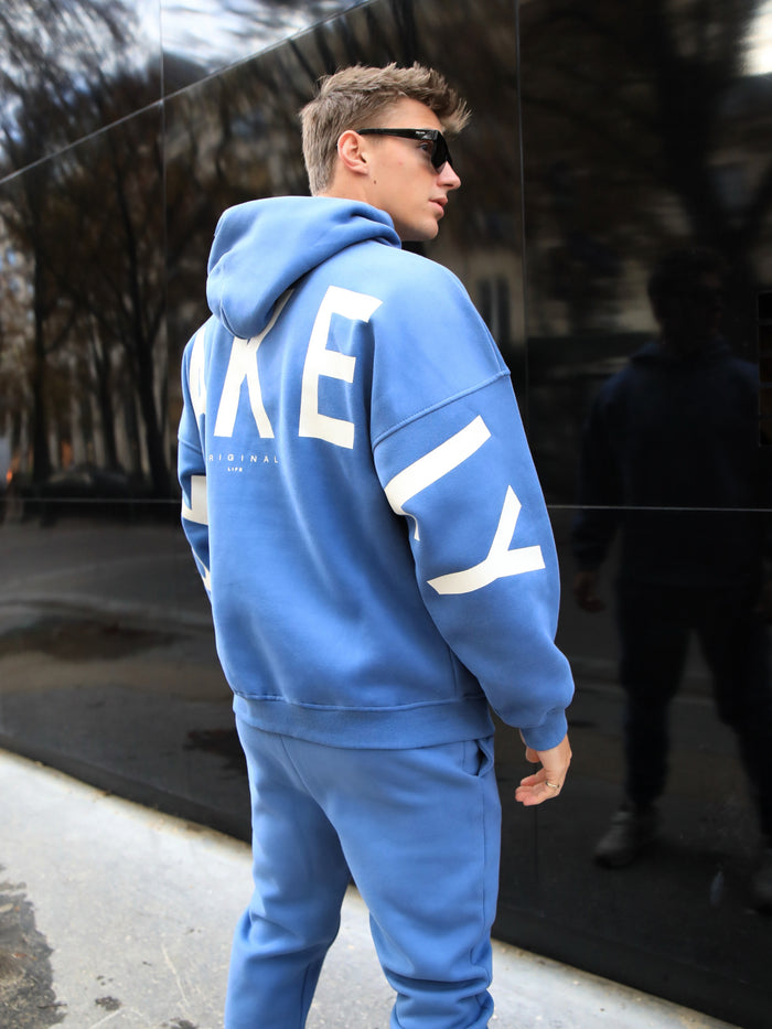 Members Idris Oversized Hoodie - Mid Blue