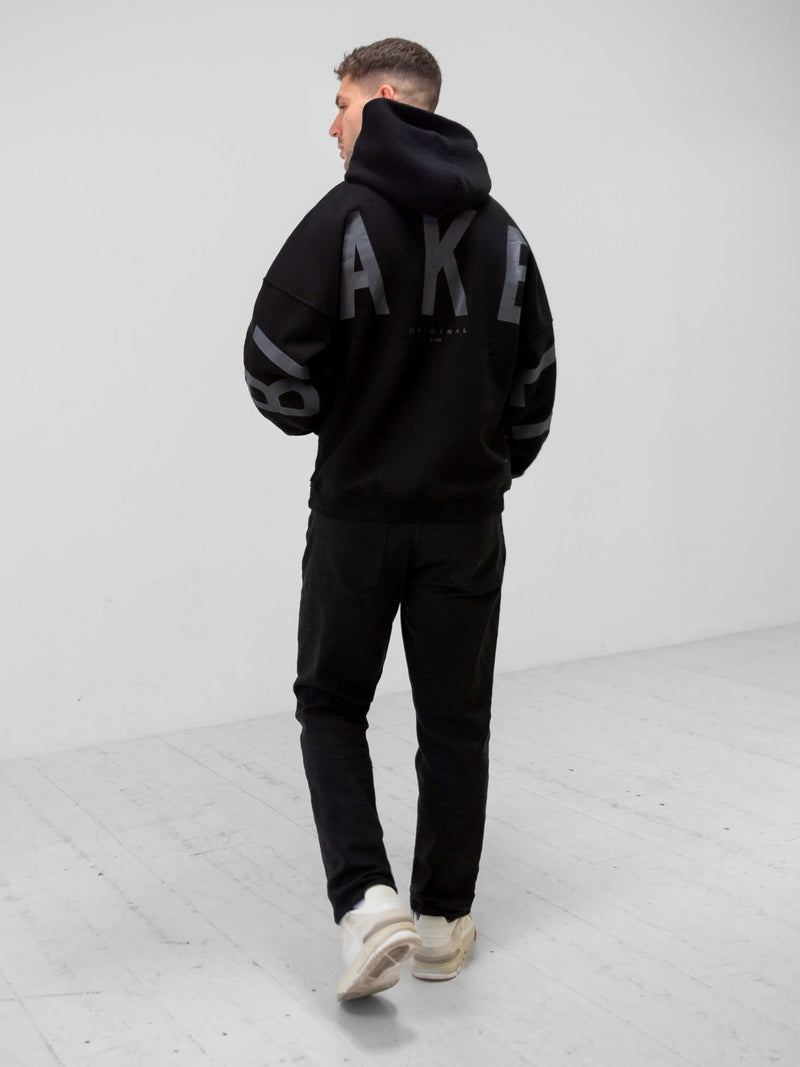 Tonal Idris Oversized Hoodie - Black