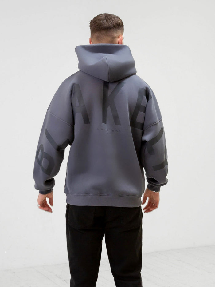 Tonal Idris Oversized Hoodie - Blue