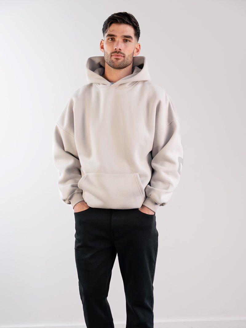 Tonal Idris Oversized Hoodie - Stone