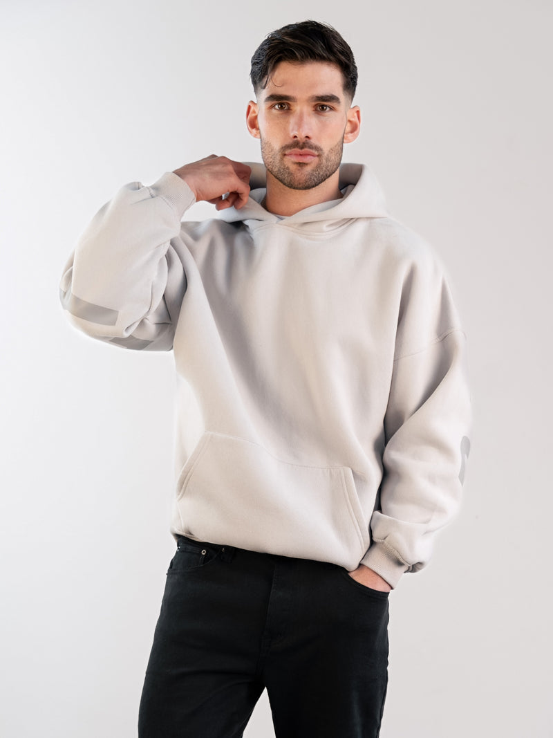 Tonal Idris Oversized Hoodie - Stone