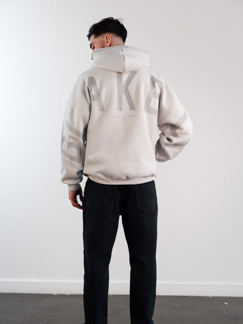 Tonal Idris Oversized Hoodie - Stone