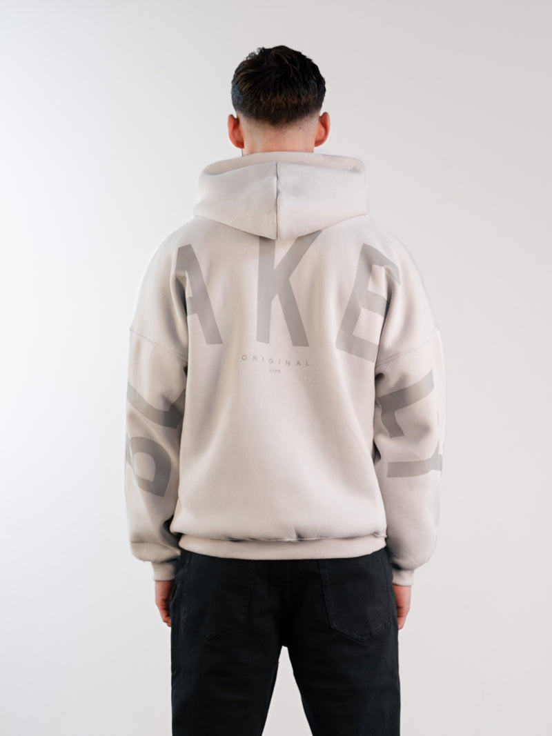 Tonal Idris Oversized Hoodie - Stone