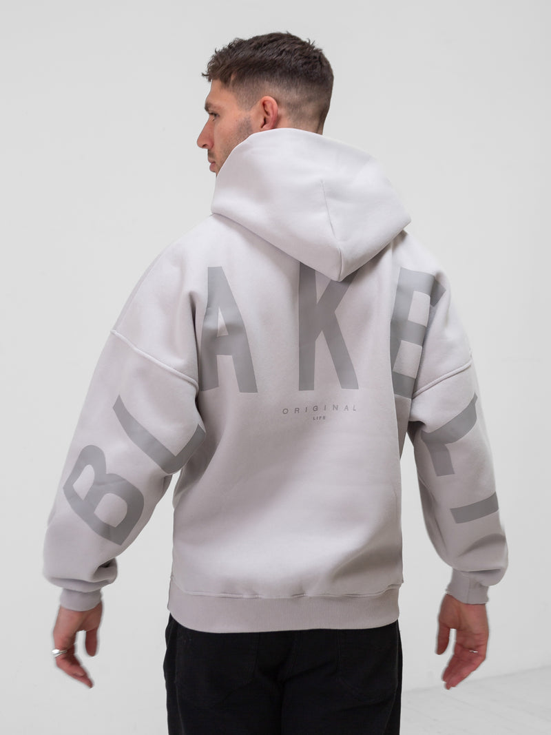 Tonal Idris Oversized Hoodie - Stone