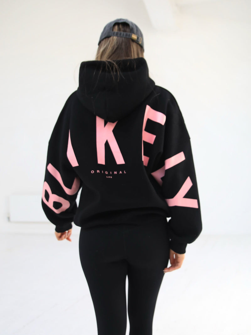 Members Isabel Oversized Hoodie - Black & Pink