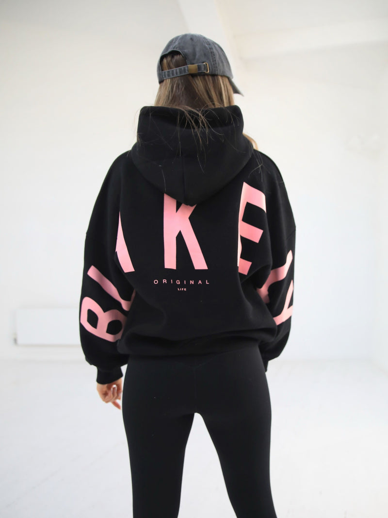 Members Isabel Oversized Hoodie - Black & Pink