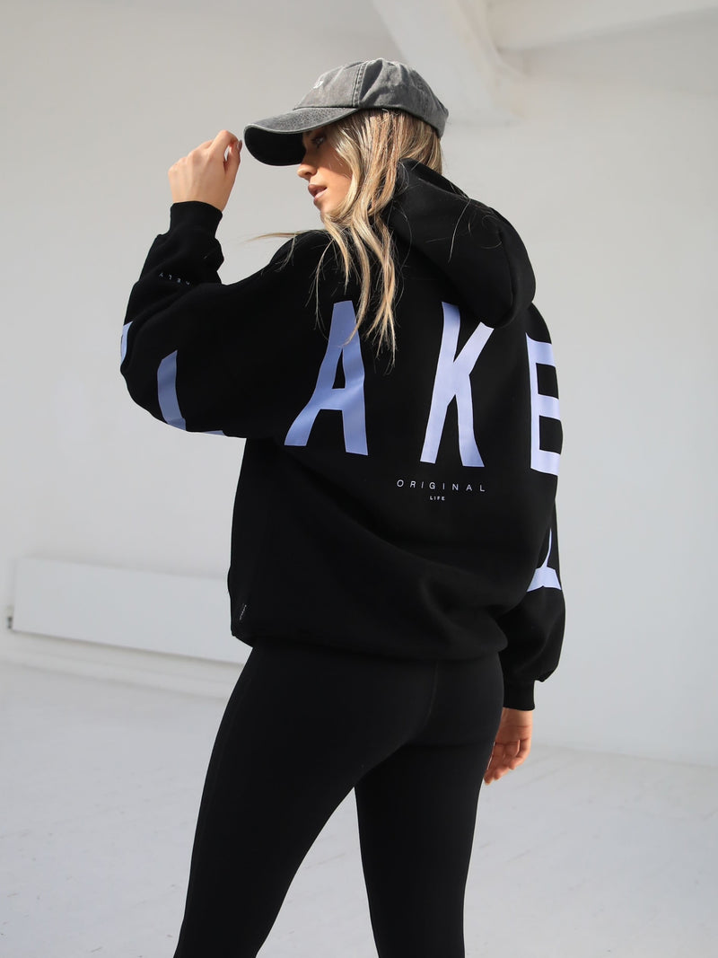 Members Isabel Oversized Hoodie - Black & Blue