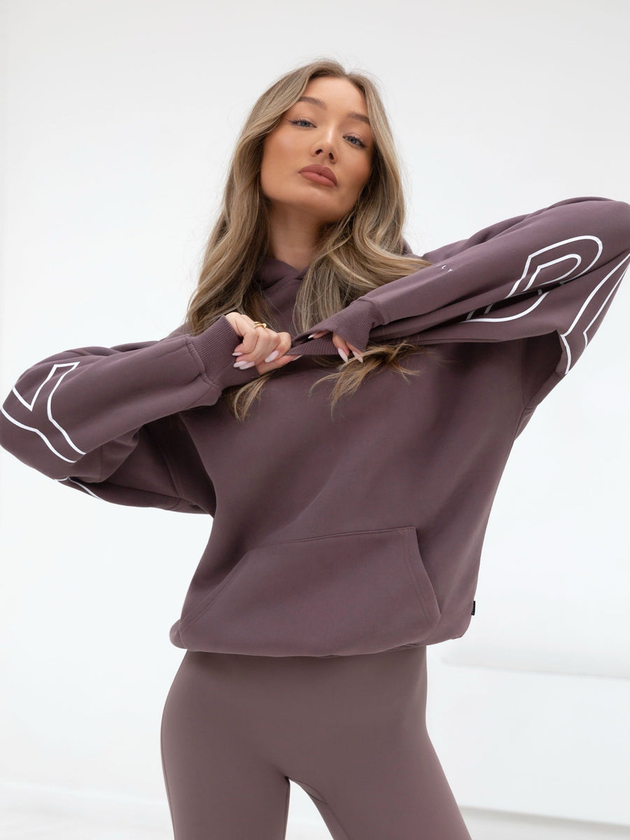 Outline Isabel Oversized Hoodie - Mauve Brown