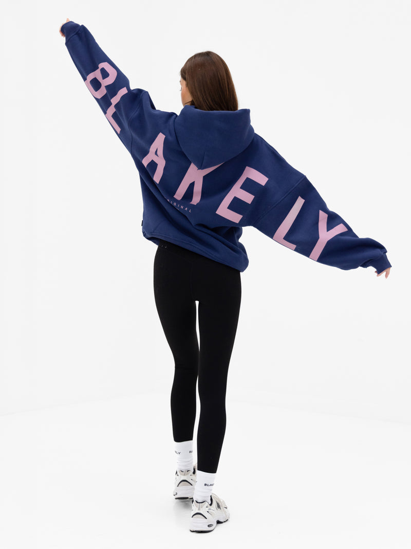Isabel Oversized Hoodie - Navy Blue