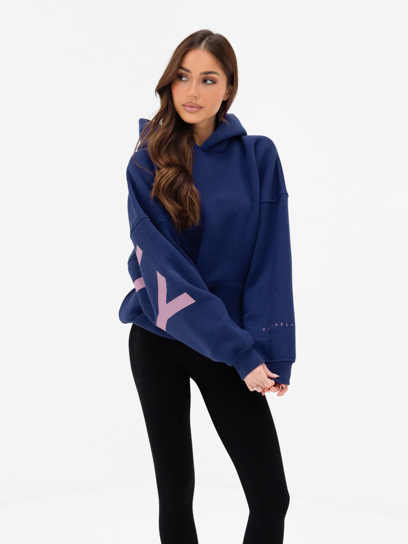 Isabel Oversized Hoodie - Navy Blue