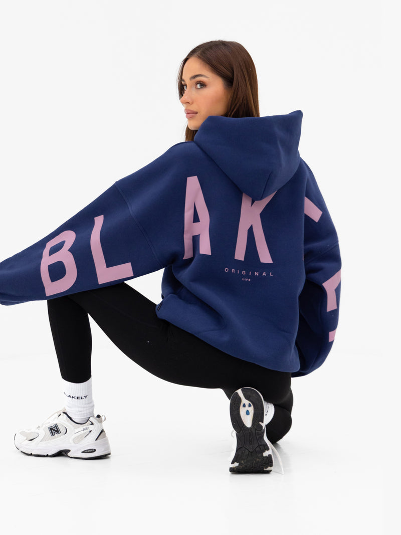 Isabel Oversized Hoodie - Navy Blue