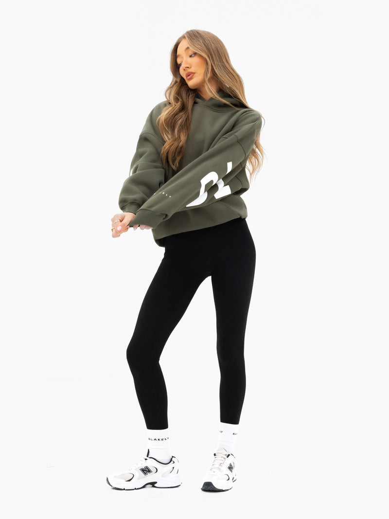 Isabel Oversized Hoodie - Khaki Green