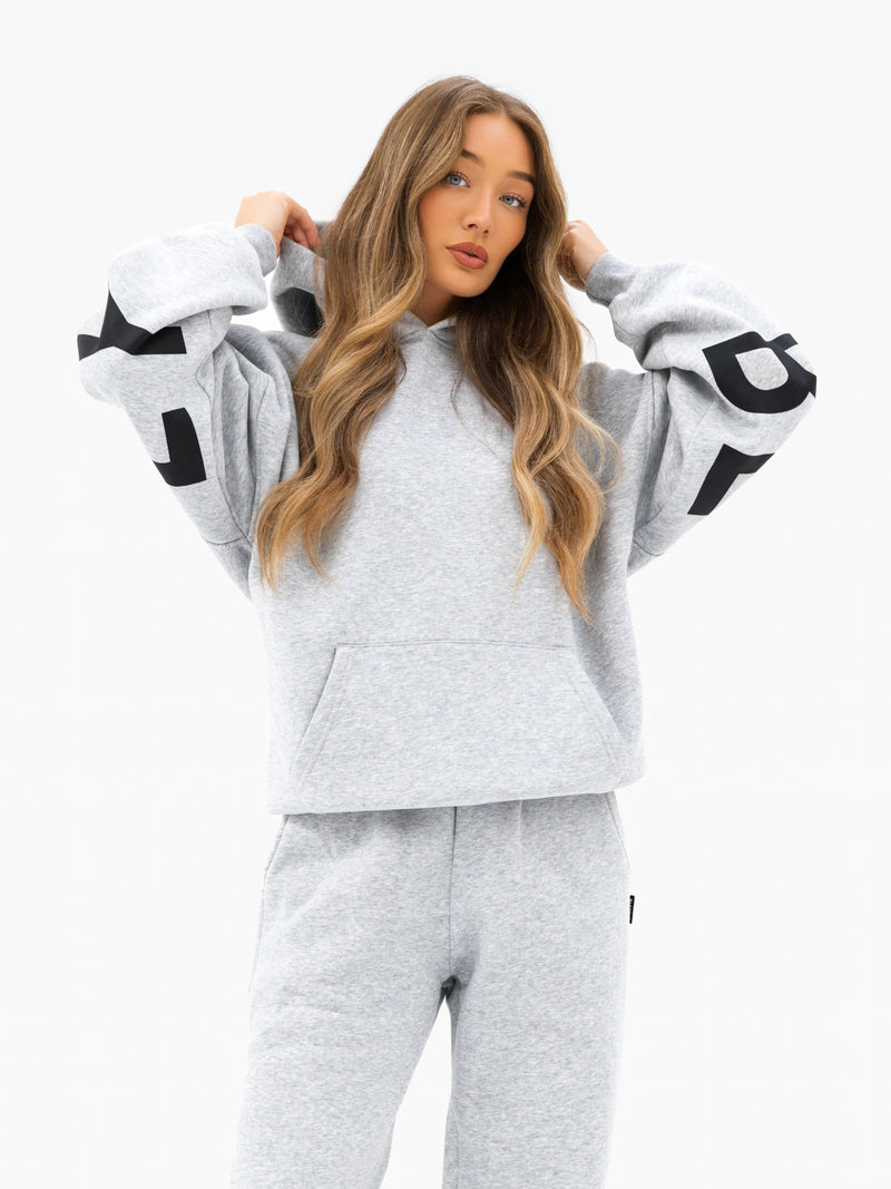 Isabel Oversized Hoodie - Marl Grey