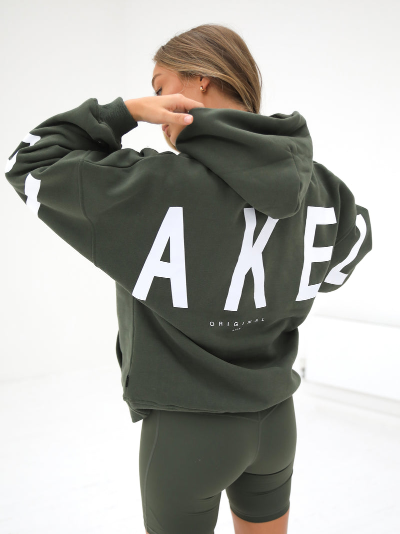 Isabel Oversized Hoodie - Khaki Green