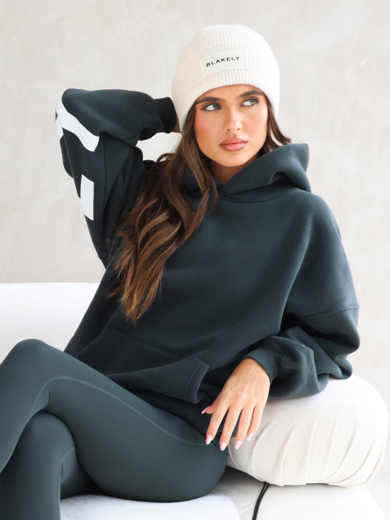 Isabel Oversized Hoodie -  Midnight Teal