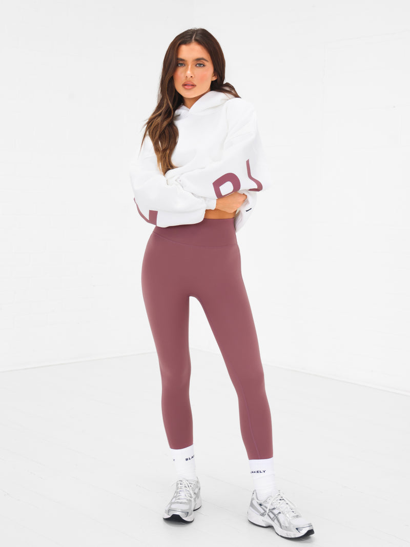 Isabel Oversized Hoodie - Flat White & Rose Taupe
