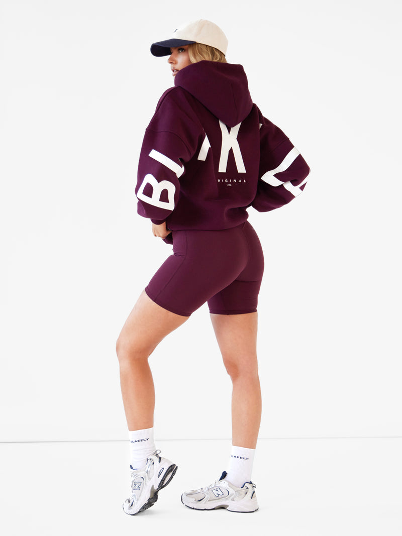 Isabel Oversized Hoodie - Dark Cherry