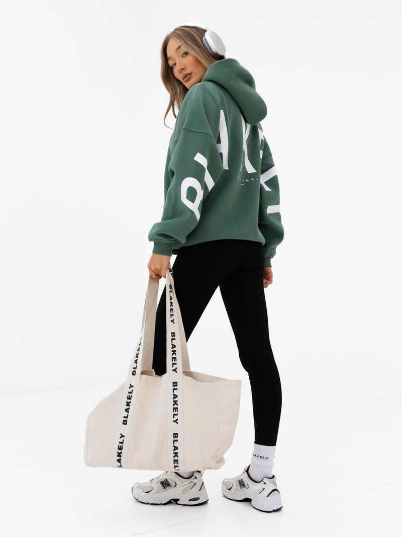 Isabel Oversized Hoodie - Vintage Green