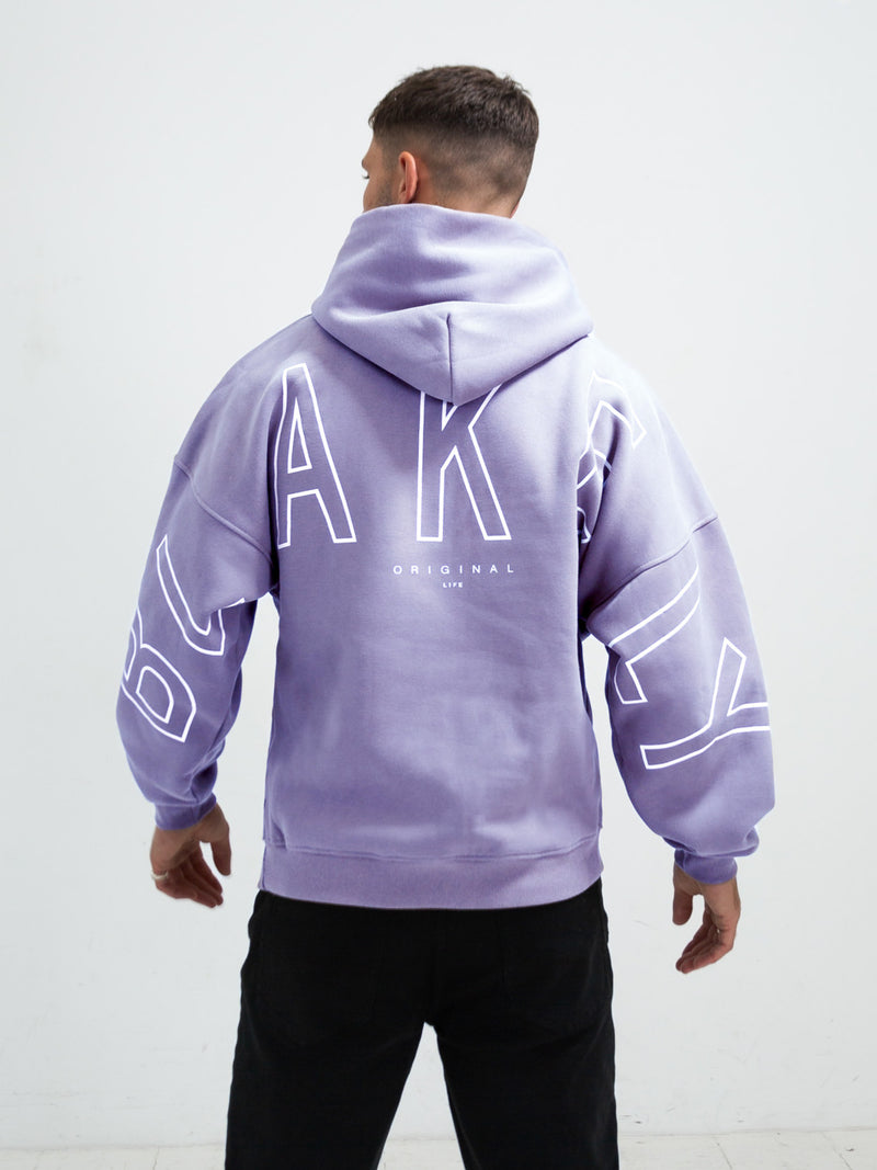 Buy Blakely Violet Outline Idris Oversized Hoodie Free delivery on orders over 199 Blakely Clothing US