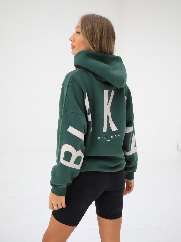 Life & Style Isabel Oversized Hoodie - Forest Green