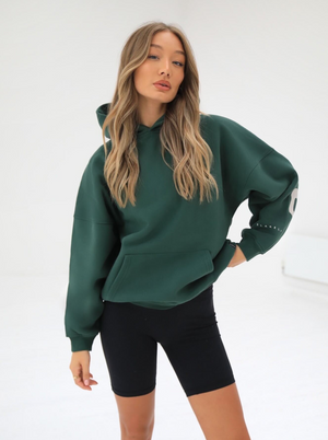 Life & Style Isabel Oversized Hoodie - Forest Green