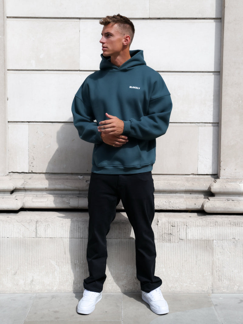 Arlo Relaxed Hoodie - Teal Green