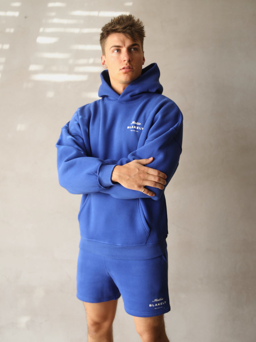 Italia Relaxed Hoodie - Cobalt Blue