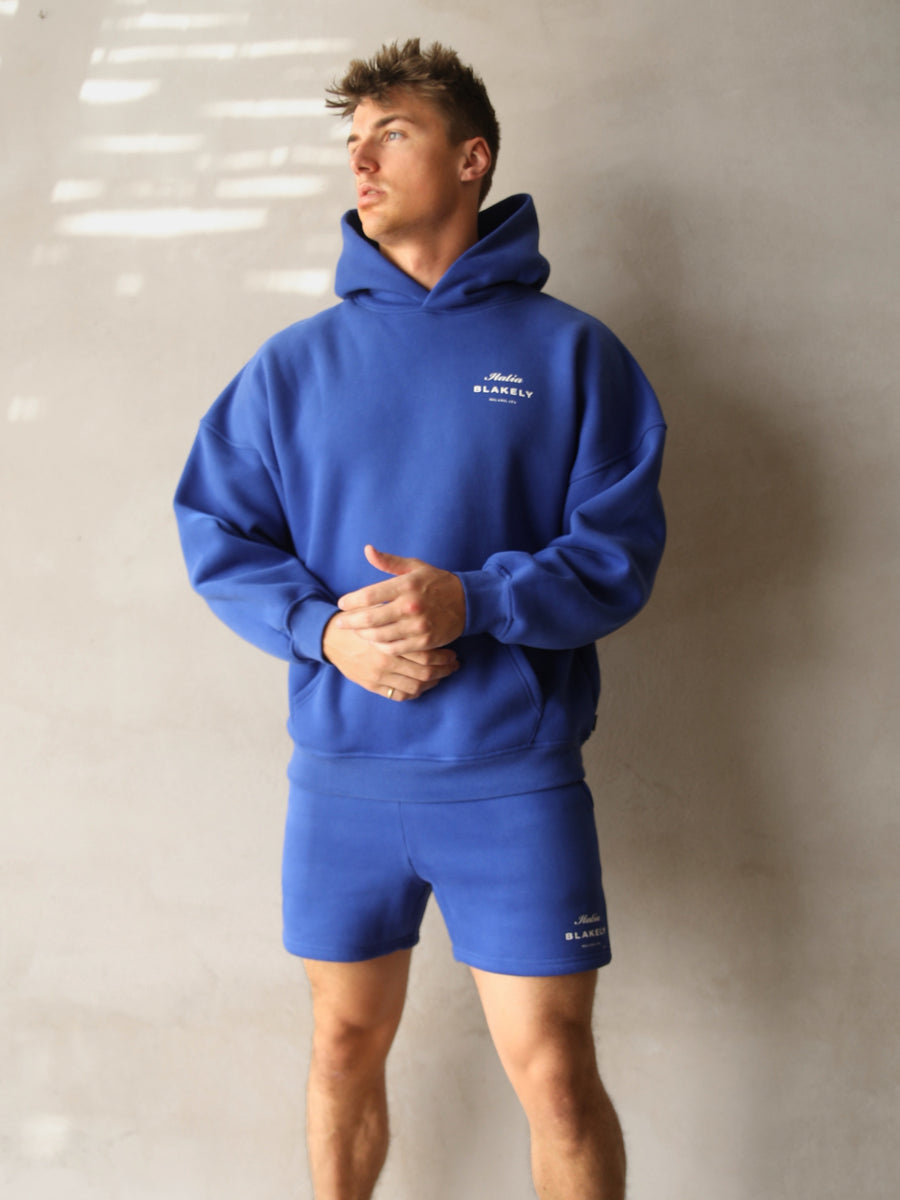 Italia Relaxed Hoodie - Cobalt Blue