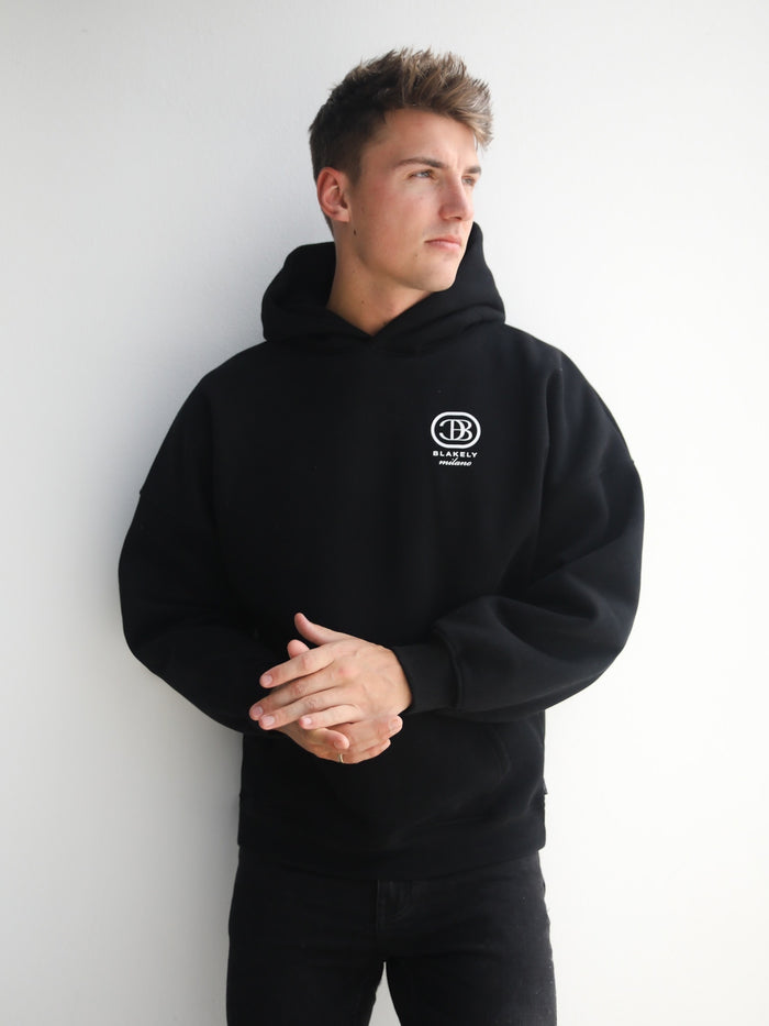 Milano Relaxed Hoodie - Black