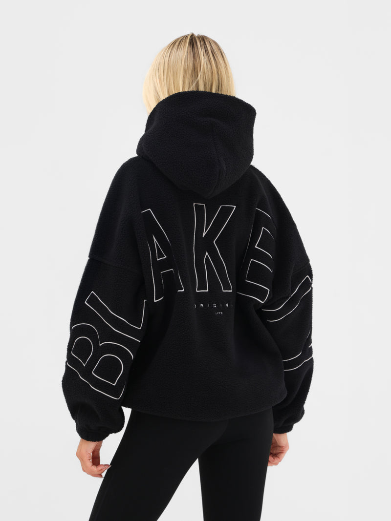 Borg Isabel Oversized Hoodie - Black