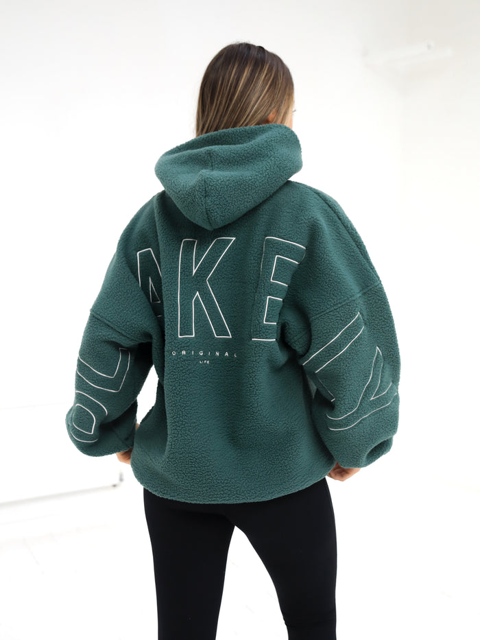 Borg Isabel Oversized Hoodie - Green