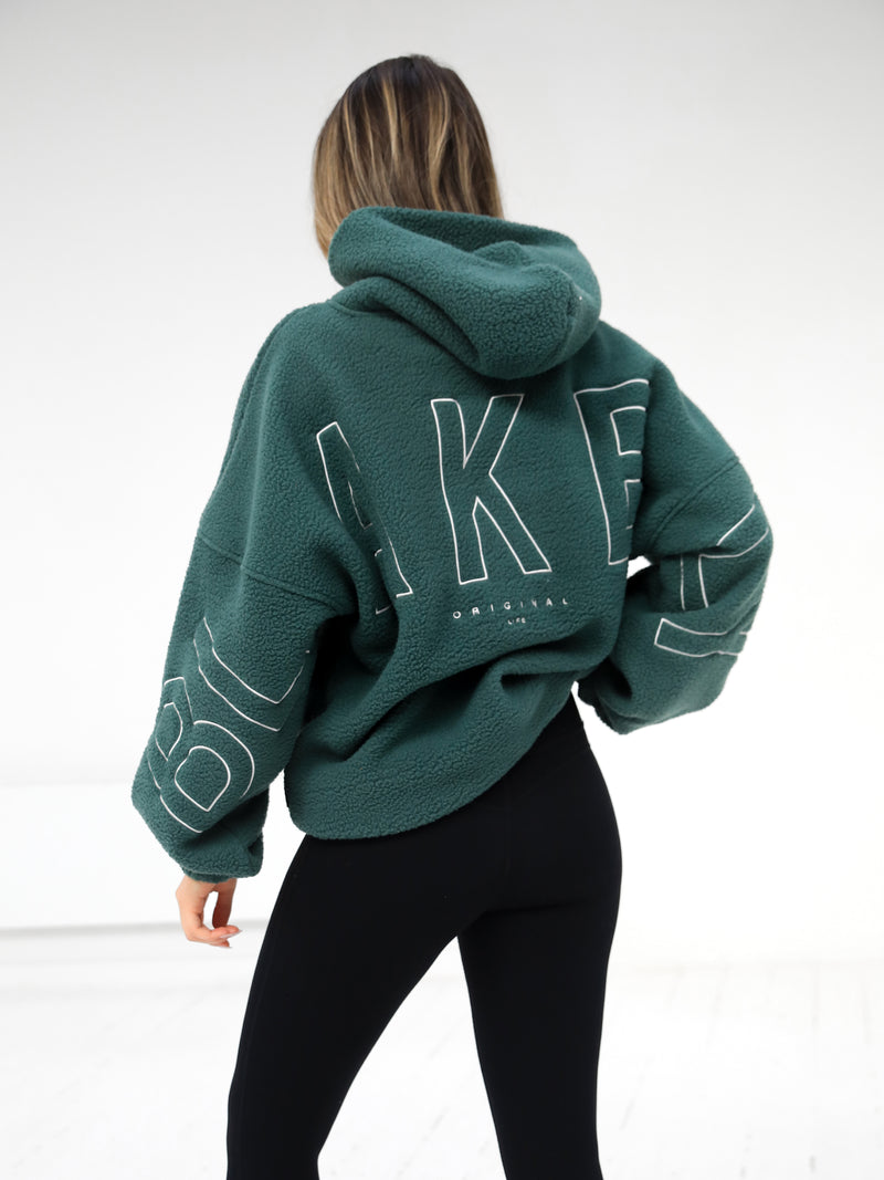 Borg Isabel Oversized Hoodie - Green