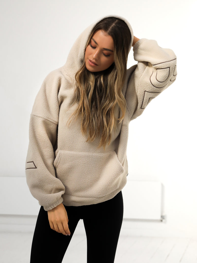 Borg Isabel Oversized Hoodie - Tan