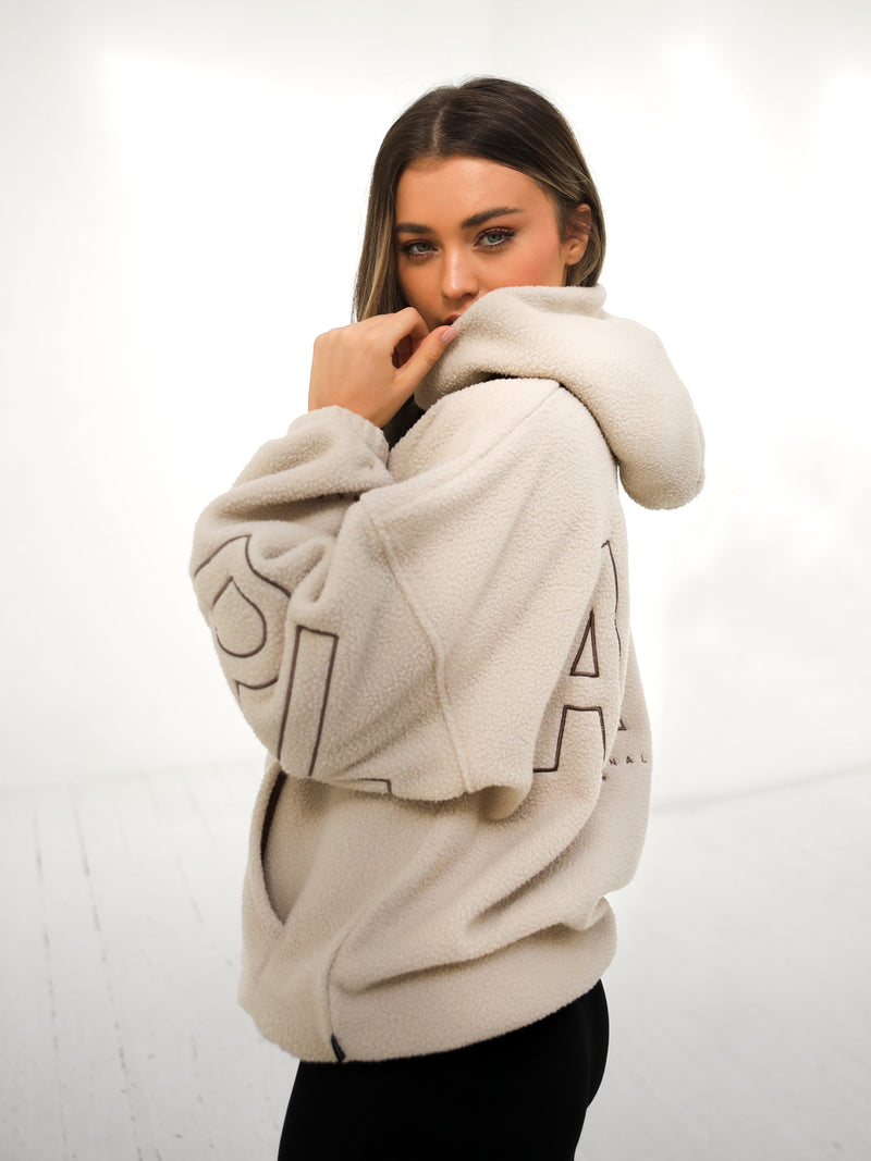 Borg Isabel Oversized Hoodie Tan