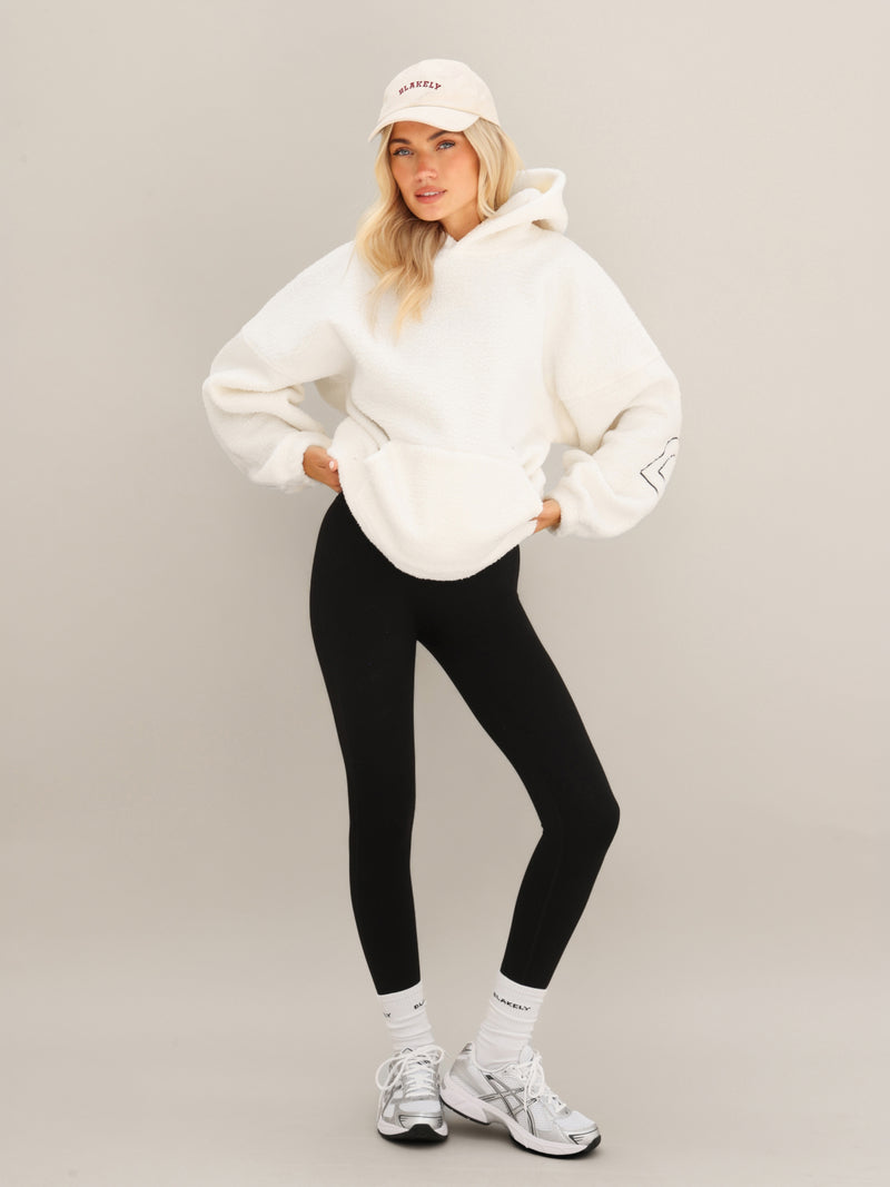 Borg Isabel Oversized Hoodie - Off White