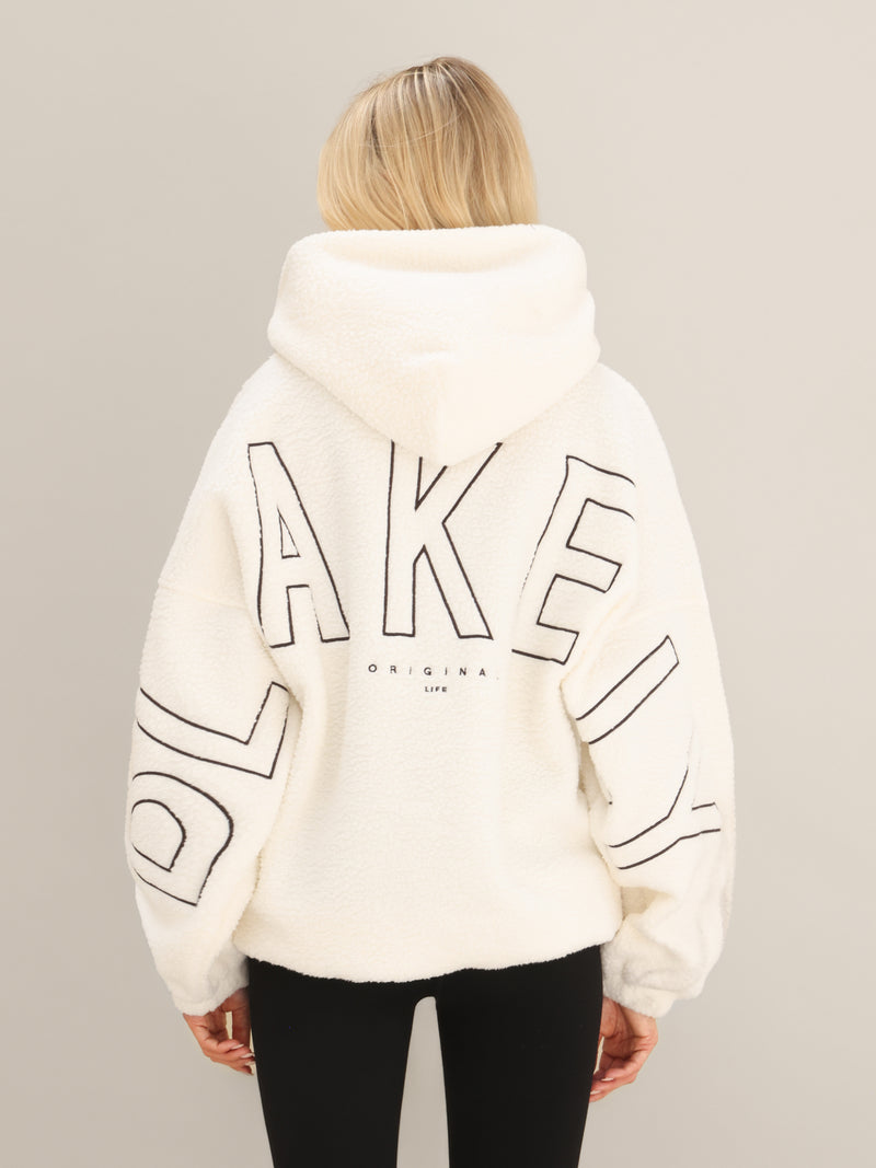 Borg Isabel Oversized Hoodie - Off White