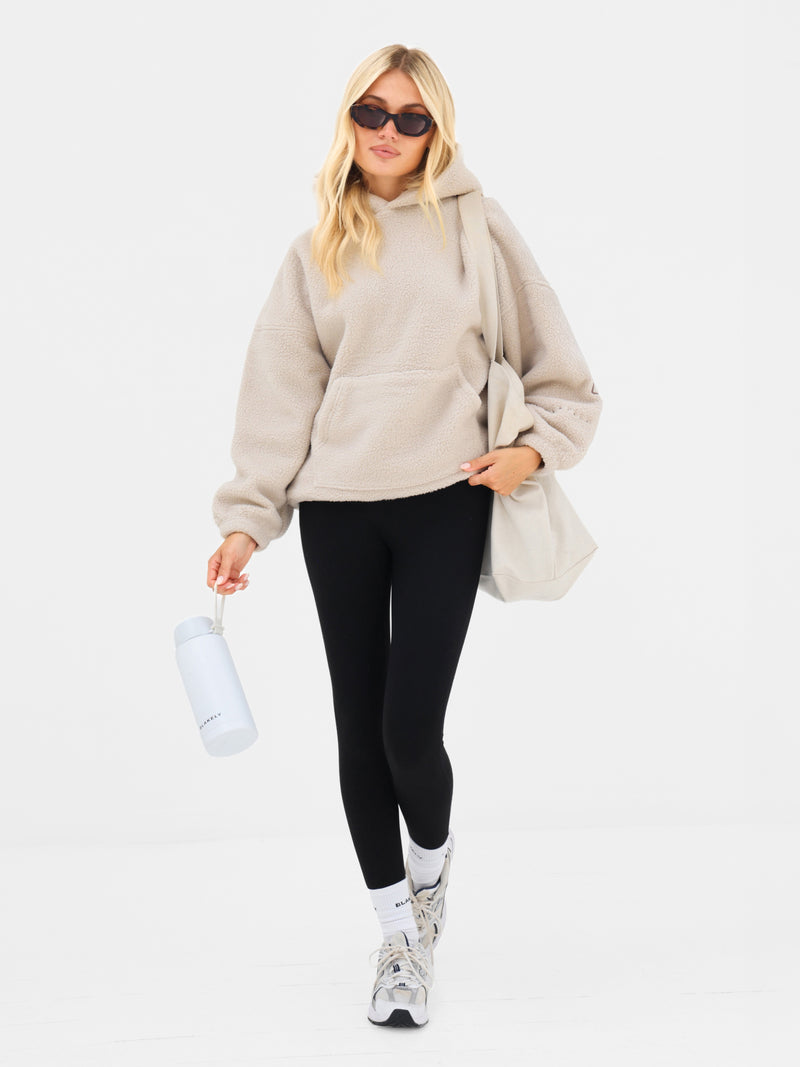 Borg Isabel Oversized Hoodie - Tan