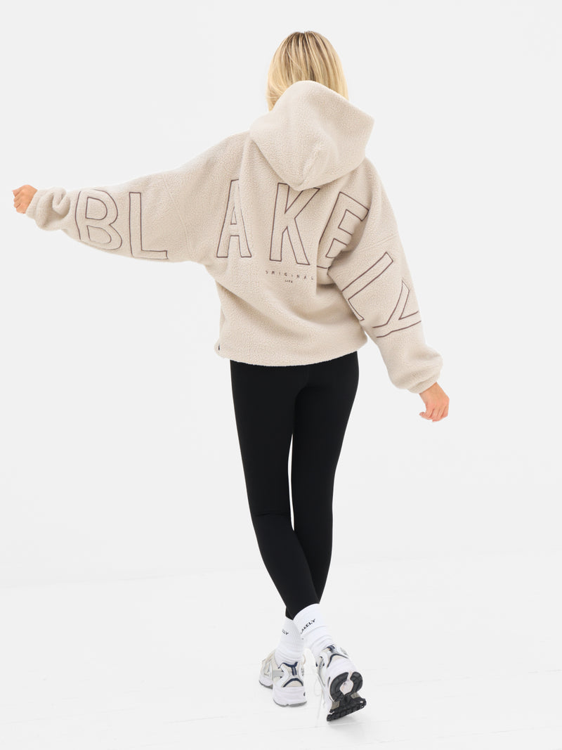 Borg Isabel Oversized Hoodie - Tan
